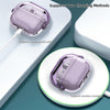 Samsung Galaxy Buds3 Case & Galaxy Buds 3 Pro Case Cover | Holder Clip TPU Protection Case with Carabiner | Purple