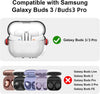 Samsung Galaxy Buds3 Case & Galaxy Buds 3 Pro Case Cover |, Holder Clip Shockproof Flexible TPU Protection Case with Carabiner- Red