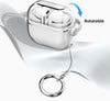 Samsung Galaxy Buds3 Case & Galaxy Buds 3 Pro Case Cover | Holder Clip TPU Protection Case with Carabiner | White