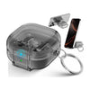 Samsung Galaxy Bud 4 Pro Case/Buds4 Case Clear Lock Clip with Phone Stand -Black