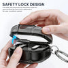 Samsung Galaxy Bud 4 Pro Case/Buds4 Case Clear Lock Clip with Phone Stand -Black