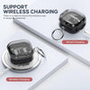 Samsung Galaxy Bud 4 Pro Case/Buds4 Case Clear Lock Clip with Phone Stand -Black