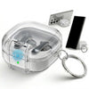 Samsung Galaxy Bud 4 Pro Case/Buds4 Case Clear Lock Clip with Phone Stand -Clear