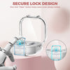 Samsung Galaxy Bud 4 Pro Case/Buds4 Case Clear Lock Clip with Phone Stand -Clear