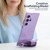 Samsung Galaxy Bud 4 Pro Case/Buds4 Case Clear Lock Clip with Phone Stand -Purple