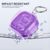 Samsung Galaxy Bud 4 Pro Case/Buds4 Case Clear Lock Clip with Phone Stand -Purple