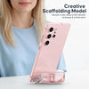 Samsung Galaxy Bud 4 Pro Case/Buds4 Case Clear Lock Clip with Phone Stand -Pink
