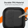 Samsung Galaxy Buds 4 / Buds 4 Pro Case Cover, Leather Texture Protective Earbuds Cover with Phone Stand - Black