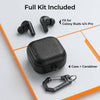 Samsung Galaxy Buds 4 / Buds 4 Pro Case Cover, Leather Texture Protective Earbuds Cover with Phone Stand - Black