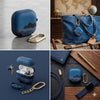 Samsung Galaxy Buds 4 Pro / Buds 4 (2026) Case cover, Carbon Fiber Texture Hard Shockproof Protective Earbuds Cover - Blue