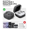 Samsung Galaxy Buds 4 / Buds 4 Pro Case, Soft Silicone Cute Retro Handheld Game Console Design-Black