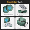 Samsung Galaxy Buds 4 / Buds 4 Pro Case, Soft Silicone Cute Retro Handheld Game Console Design - Green