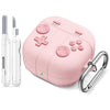 Samsung Galaxy Buds 4 / Buds 4 Pro Case, Soft Silicone Cute Retro Handheld Game Console Design - Pink