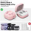 Samsung Galaxy Buds 4 / Buds 4 Pro Case, Soft Silicone Cute Retro Handheld Game Console Design - Pink