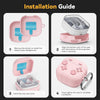 Samsung Galaxy Buds 4 / Buds 4 Pro Case, Soft Silicone Cute Retro Handheld Game Console Design - Grey
