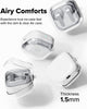 Air for Samsung Galaxy Buds 4 Pro / 4 Case with Carabiner and Strap Slim Transparent Shockproof Cover with Keychain - Clear/Forest