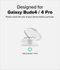 Air for Samsung Galaxy Buds 4 Pro / 4 Case with Carabiner and Strap, Slim Transparent Shockproof Cover with Keychain  - Clear/Black
