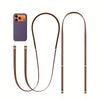 Magnetic Crossbody Strap for iPhone 17/Pro/Max/Air Phone Cases with Dual Lanyard Holes, Adjustable Neck Lanyard for Women & Men - Brown