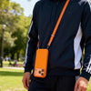 Magnetic Crossbody Strap for iPhone 17/Pro/Max/Air Phone Cases with Dual Lanyard Holes, Adjustable Neck Lanyard for Women & Men - Orange
