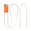 Magnetic Crossbody Strap for iPhone 17/Pro/Max/Air Phone Cases with Dual Lanyard Holes, Adjustable Neck Lanyard for Women & Men - Light Grey