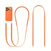 Magnetic Crossbody Strap for iPhone 17/Pro/Max/Air Phone Cases with Dual Lanyard Holes, Adjustable Neck Lanyard for Women & Men - Orange