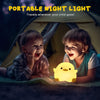 Duck Night Light for Kids,Soft Silicone Cute Night Lamp for Kids Room,Touch Control Dimming,USB Rechargeable Portable Night Light