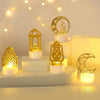 Lights for Ramadan, 5 Pcs Ramadan Mini Lantern Lights, Eid Mubarak Candle for Eid Ramadan Party Table Home Indoor Outdoor Festival Decor