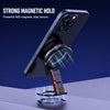 Magnetic Phone Holder for Car, N52 Strong Magnet Universal Mount Stand, 360° Rotating Foldable Aluminum Alloy Phone Stand with Magnetic Ring for All Smartphones
