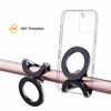 Magnetic Phone Holder for Car, N52 Strong Magnet Universal Mount Stand, 360° Rotating Foldable Aluminum Alloy Phone Stand with Magnetic Ring for All Smartphones
