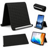 Flexible Silicone Phone Stand, Multi-Angle Adjustable Mobile Holder, Portable Desk Stand for iPhone, iPad, Tablets & Laptops -  Black