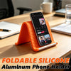 Flexible Silicone Phone Stand, Multi-Angle Adjustable Mobile Holder, Portable Desk Stand for iPhone, iPad, Tablets & Laptops- Orange