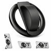 Magnetic Phone Ring Holder 360° Rotating Grip Stand Strong Magnetic Finger Ring Kickstand Anti-Drop Metal Holder for iPhone 16/15/14/13/12 -Black