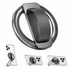 Magnetic Phone Ring Holder 360° Rotating Grip Stand Strong Magnetic Finger Ring Kickstand Anti-Drop Metal Holder for iPhone 16/15/14/13/12 Dark Grey