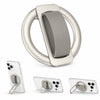 Magnetic Phone Ring Holder 360° Rotating Grip Stand Strong Magnetic Finger Ring Kickstand Anti-Drop Metal Holder for iPhone 16/15/14/13/12 - Grey