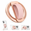 Magnetic Phone Ring Holder 360° Rotating Grip Stand Strong Magnetic Finger Ring Kickstand Anti-Drop Metal Holder for iPhone 16/15/14/13/12 -Rose Gold