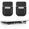 2 PCS Portable Invisible Laptop Stand, Self-Adhesive Foldable Aluminum Laptop Riser Cooling Feet, Mini Ergonomic Laptop Kickstand for 12–17 Inch Laptops,Black