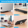 2 PCS Portable Invisible Laptop Stand, Self-Adhesive Foldable Aluminum Laptop Riser Cooling Feet, Mini Ergonomic Laptop Kickstand for 12–17 Inch Laptops, Grey