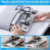 2 PCS Portable Invisible Laptop Stand, Self-Adhesive Foldable Aluminum Laptop Riser Cooling Feet, Mini Ergonomic Laptop Kickstand for 12–17 Inch Laptops, Grey
