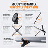 3-in-1 Portable Laptop Stand Magnetic Phone Holder Foldable Adjustable Aluminum Riser Ergonomic Multi-Angle Stand for Laptop Tablet Smartphone