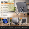 3-in-1 Portable Laptop Stand Magnetic Phone Holder Foldable Adjustable Aluminum Riser Ergonomic Multi-Angle Stand for Laptop Tablet Smartphone