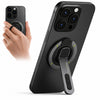 3-in-1 Magnetic Phone Ring Holder, 360° Rotating Grip Stand, Foldable Kickstand, Stress Relief Beads, Hands-Free MagSafe Phone Mount -Dark Grey