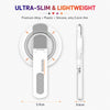 3-in-1 Magnetic Phone Ring Holder, 360° Rotating Grip Stand, Foldable Kickstand, Stress Relief Beads, Hands-Free MagSafe Phone Mount -White