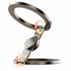 Dual-Sided Magnetic Ring Phone Grip Holder Adjustable Finger Loop Kickstand Strong Magnetic Stand for iPhone 16/15/14/13/12 Pixel 10 Cases - Black