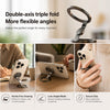 Dual-Sided Magnetic Ring Phone Grip Holder Adjustable Finger Loop Kickstand Strong Magnetic Stand for iPhone 16/15/14/13/12 Pixel 10 Cases - Black