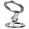 Dual-Sided Magnetic Ring Phone Grip Holder Adjustable Finger Loop Kickstand Strong Magnetic Stand for iPhone 16/15/14/13/12 Pixel 10 Cases - Silver