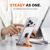 Mini Laptop Stand Foldable Portable Laptop Riser Adjustable Aluminum Notebook Stand Anti-Slip Pads Compact Ergonomic Holder for MacBook Tablet