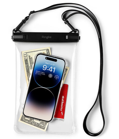 Waterproof Phone Pouch Frameless [One Touch Lock] Waterproof Phone Case |Black