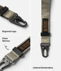 Tactical Webbing Hand Strap with Patch [Heavy Duty Tactical Carabiner] Durable Anti-Tear Multi-Purpose Phone Wrist Strap for Travel - Camo Sand