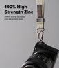 Tactical Webbing Hand Strap with Patch [Heavy Duty Tactical Carabiner] Durable Anti-Tear Multi-Purpose Phone Wrist Strap for Travel - Camo Sand