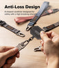 Tactical Webbing Hand Strap with Patch [Heavy Duty Tactical Carabiner] Durable Anti-Tear Multi-Purpose Phone Wrist Strap for Travel - Camo Black